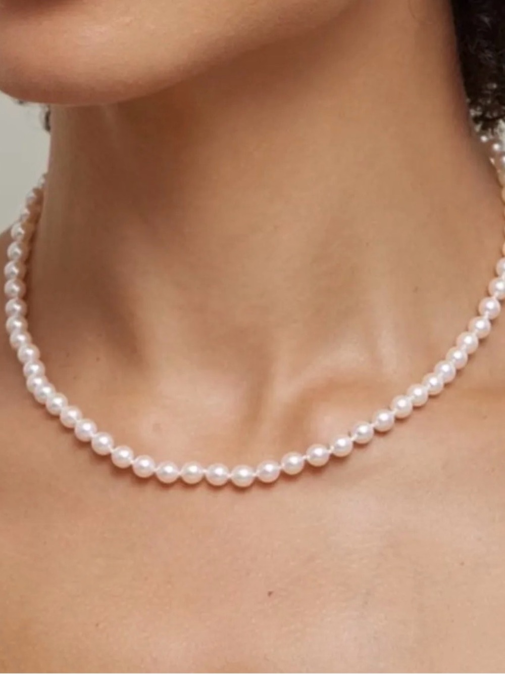 Precious Yellow Gold Saltwater Pearl? Strand Necklace